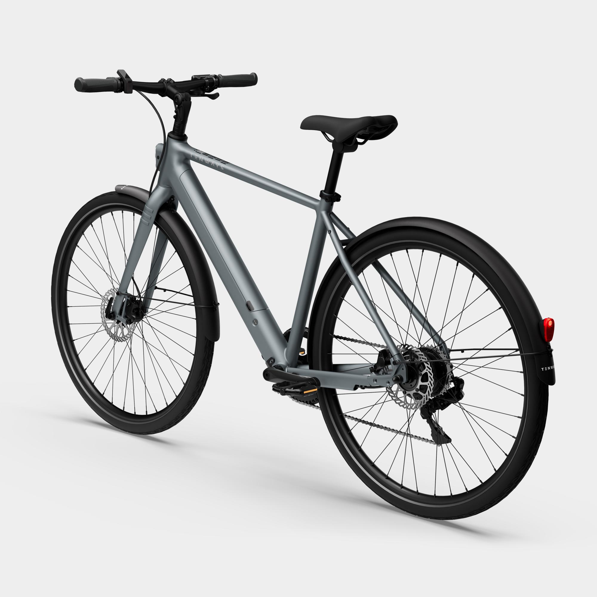 Tenways CGO 600 Plus: das leichte und erschwingliche Urban E-Bike gibts jetzt auch mit Kettenschaltung 2 Tenways CGO 600 Plus Urban E Bike Pebble Grey Rear