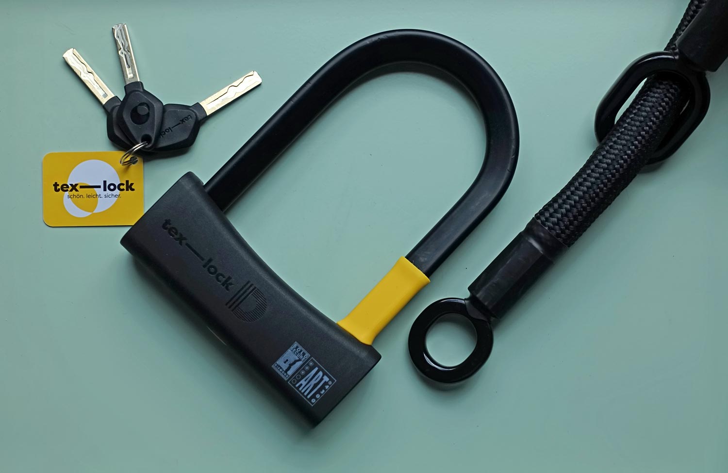 tex-lock D-lock im Test: Leichtes und sicheres Bügelschloss mit flexiblem Textilschloss